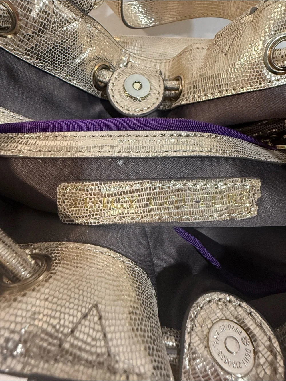 Juicy Couture Metallic Gold Satchel